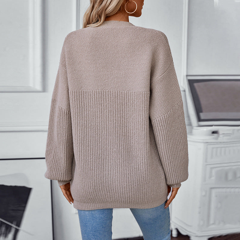 Cardigan décontracté pour dames avec décolleté en V et motif texturé Chic und Stil
