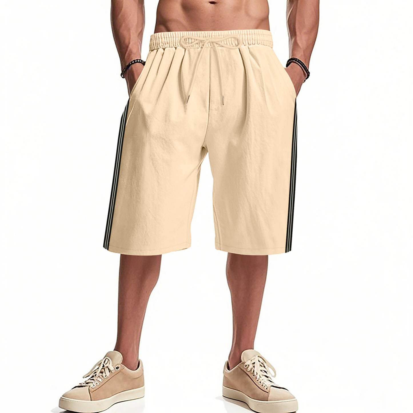 Shorts bermuda sportives pour hommes avec taille élastique et poches latérales Chic und Stil