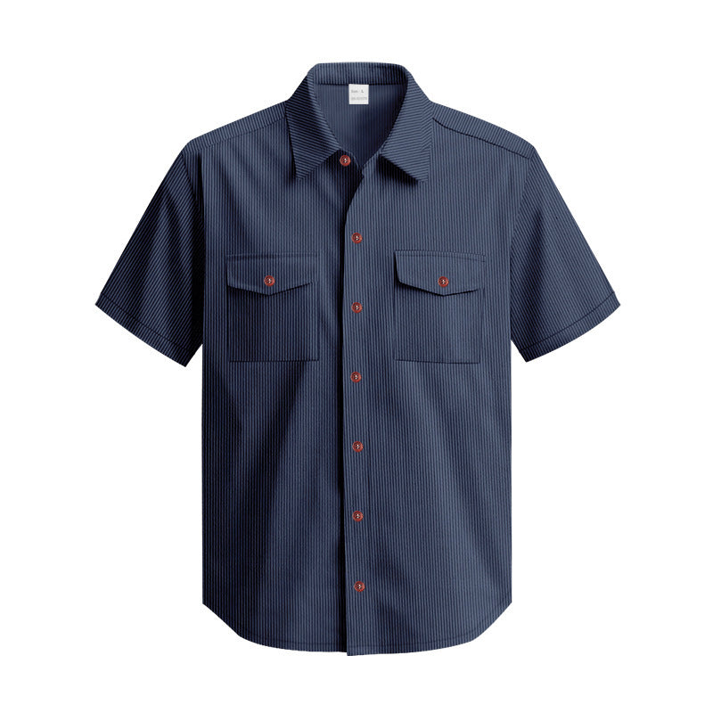 Chemise à manches courtes pour hommes avec surface structurée et poches poitrine pratiques Chic und Stil