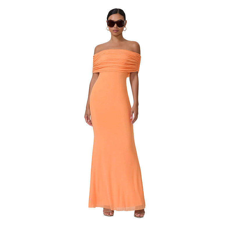 Robe de soirée élégante pour femmes avec un design sans épaules Chic und Stil