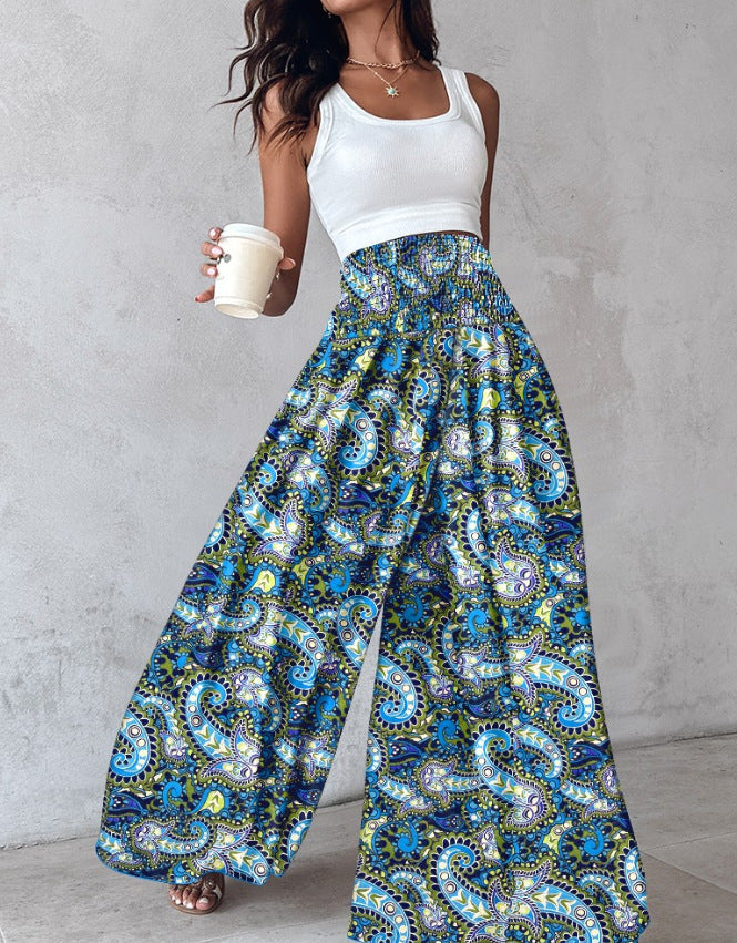 Pantalons Palazzo pour femmes avec impression tropicale Chic und Stil