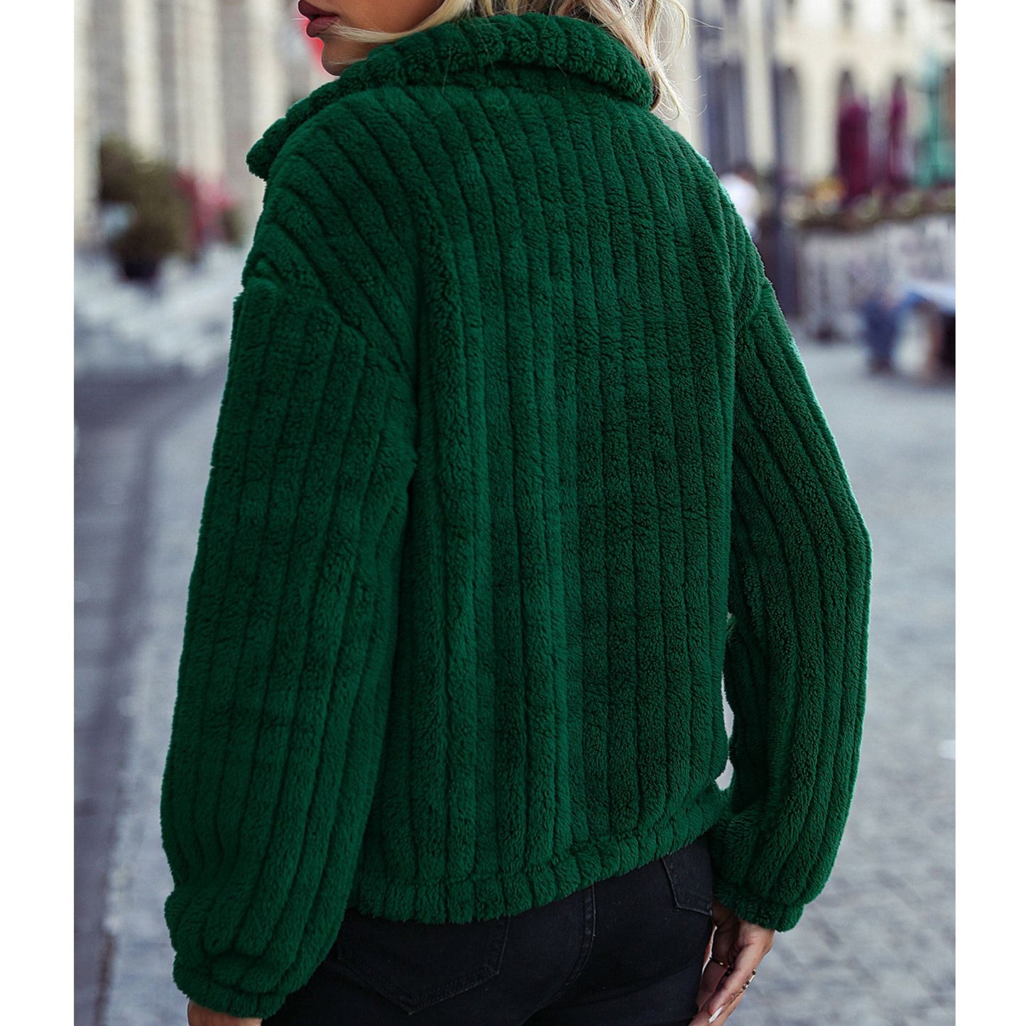 Pull-over en polaire pour femmes dans un style décontracté Chic und Stil
