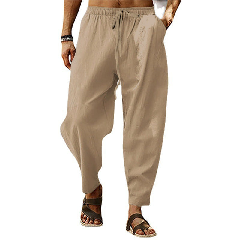 Pantalons d'été décontractés pour hommes en style costume avec taille élastique et poches latérales pratiques Chic und Stil