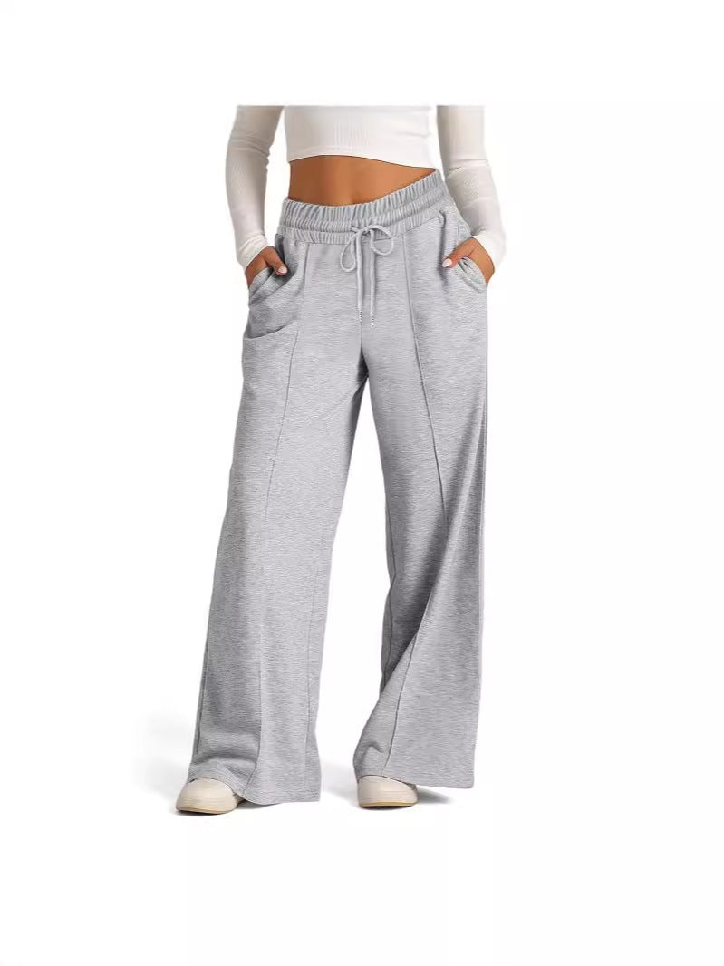 Pantalon de loisirs ample pour femmes avec taille élastique et poches latérales pratiques Chic und Stil