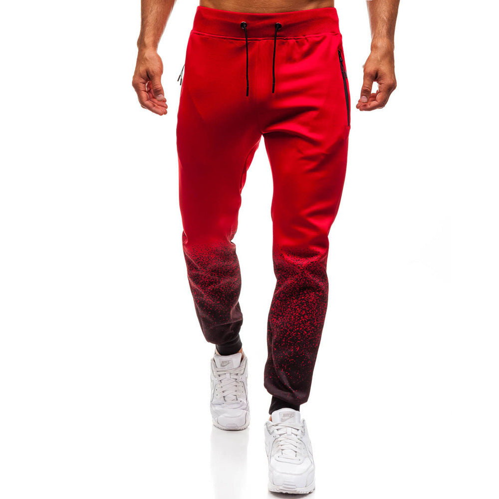 Pantalon de jogging sportif pour hommes avec dégradé de couleurs raffiné et poches à fermeture éclair pratiques Chic und Stil