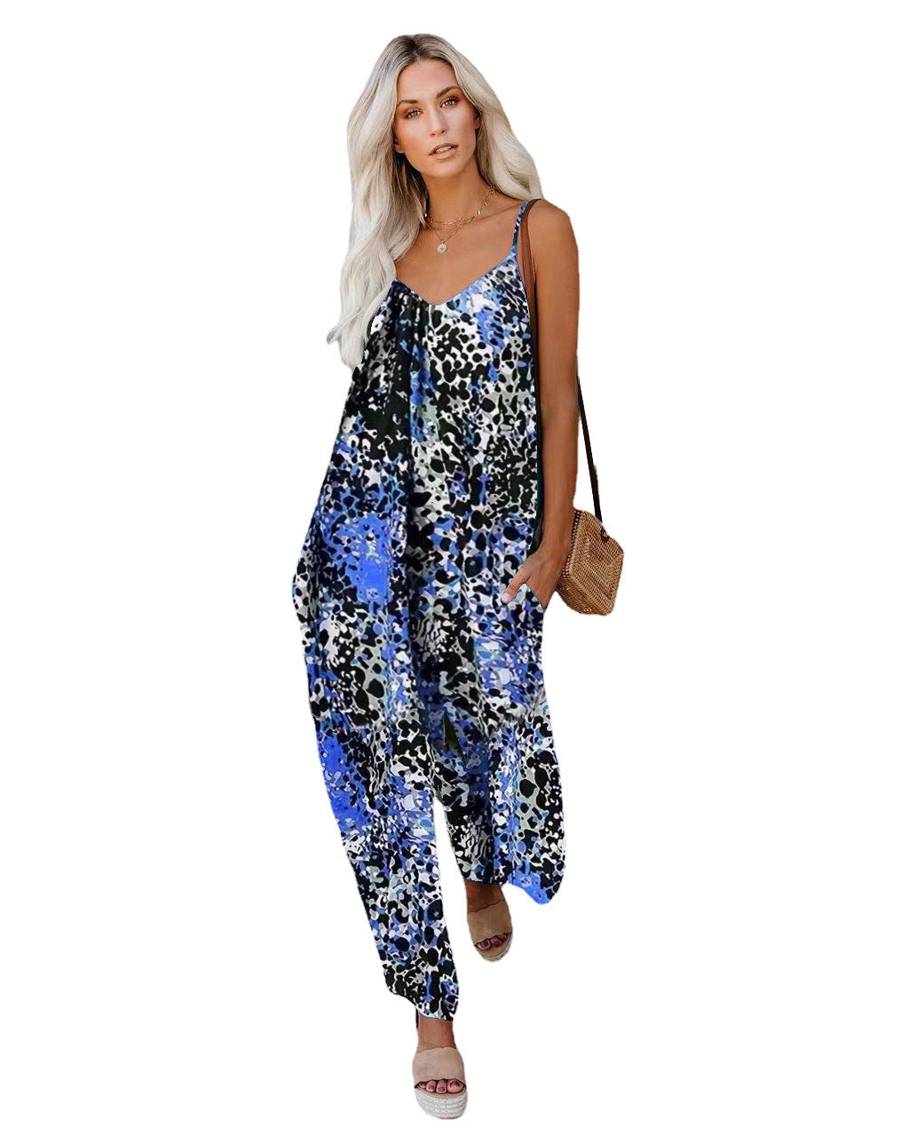 Robe maxi fluide pour femmes avec impression abstraite Chic und Stil