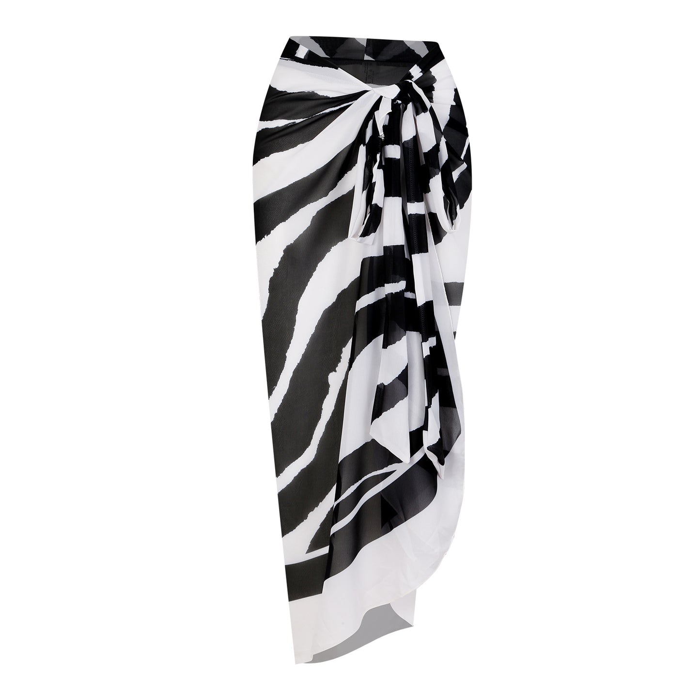 Maillot de bain une pièce pour femme avec décolleté en tulle volumineux et paréo à enfiler Chic und Stil