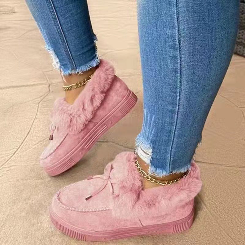 Baskets pour femmes avec col en fausse fourrure Chic und Stil