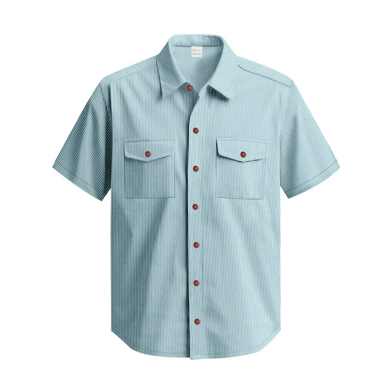 Chemise à manches courtes pour hommes avec surface structurée et poches poitrine pratiques Chic und Stil