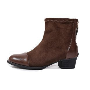 Bottines élégantes pour dames en daim doux avec des accents à la mode Chic und Stil