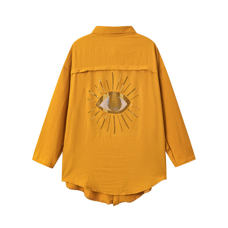 Chemise à boutons graphique pour femmes grande taille Chic und Stil