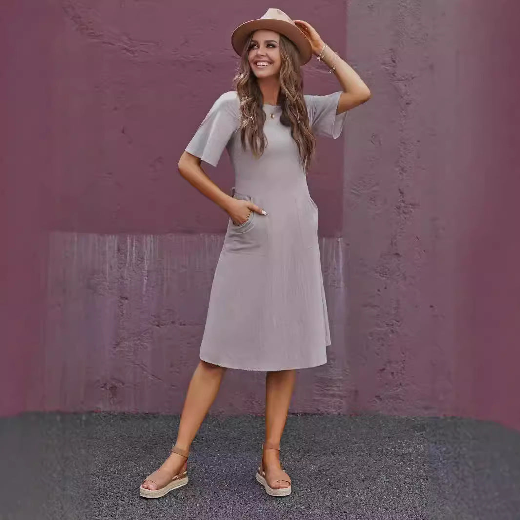 Robe midi femme avec poches Chic und Stil