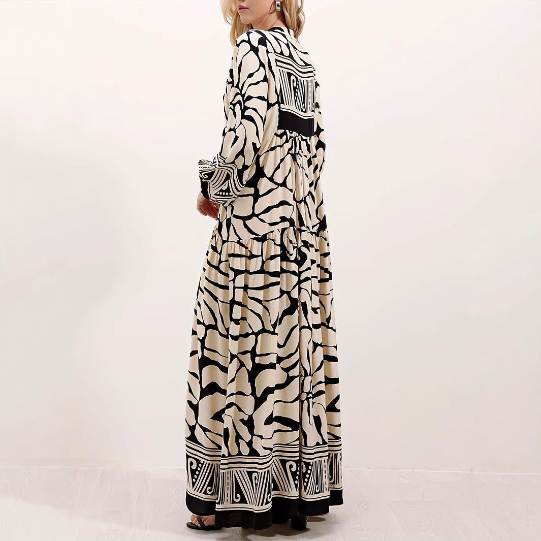 Robe maxi boho pour femmes avec design floral Chic und Stil