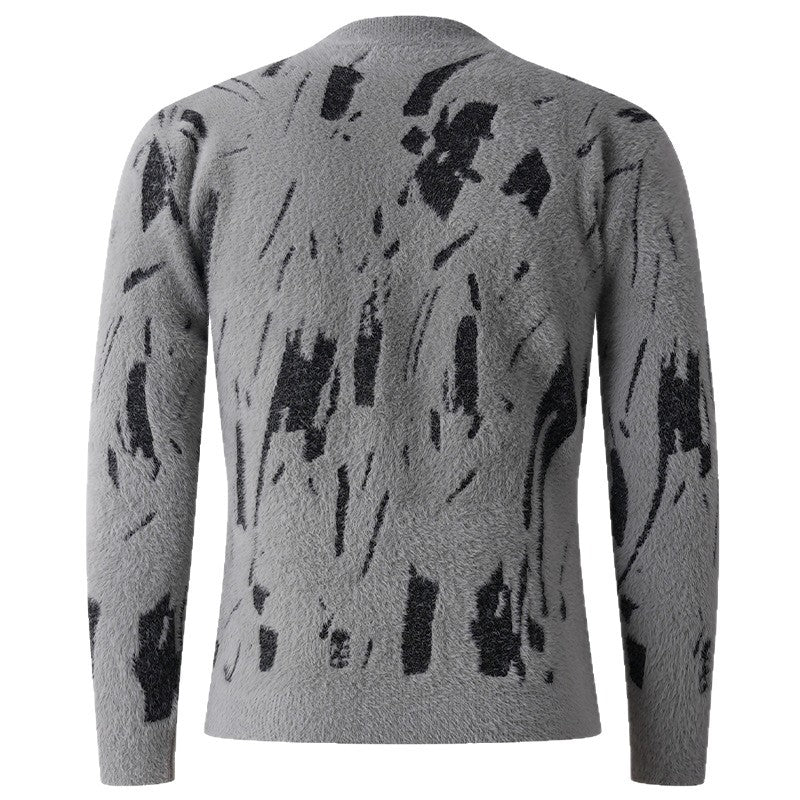 Pull femme tendance avec motif structuré et col haut Chic und Stil