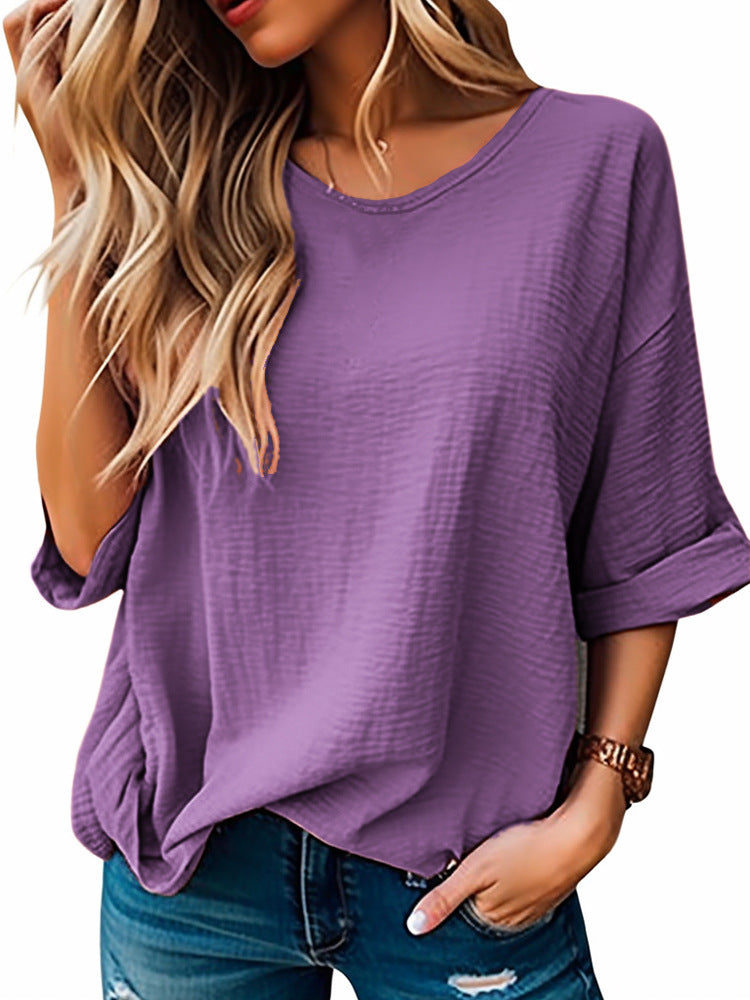T-shirt oversized pour femmes avec tissu texturé et coupe décontractée Chic und Stil