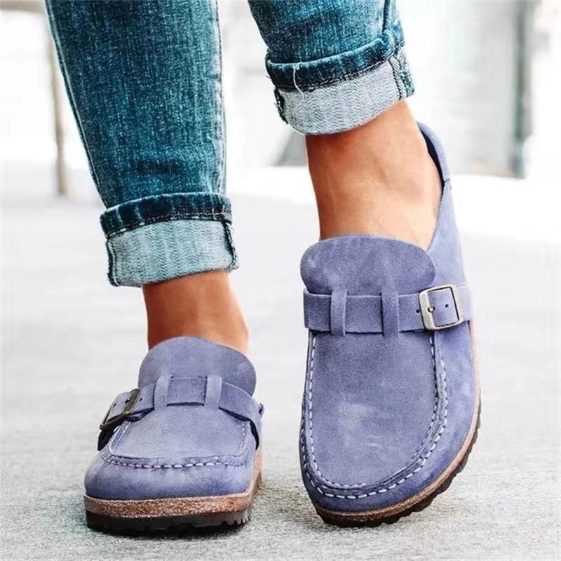 Ballerines en suède pour femmes avec boucle Chic und Stil