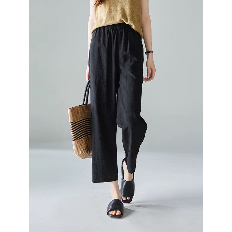 Pantalons légers froissés pour femmes Chic und Stil