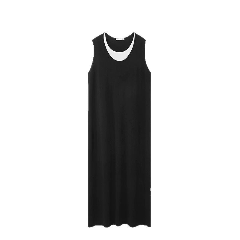 Robe maxi sans manches pour femmes avec un détail en couches Chic und Stil