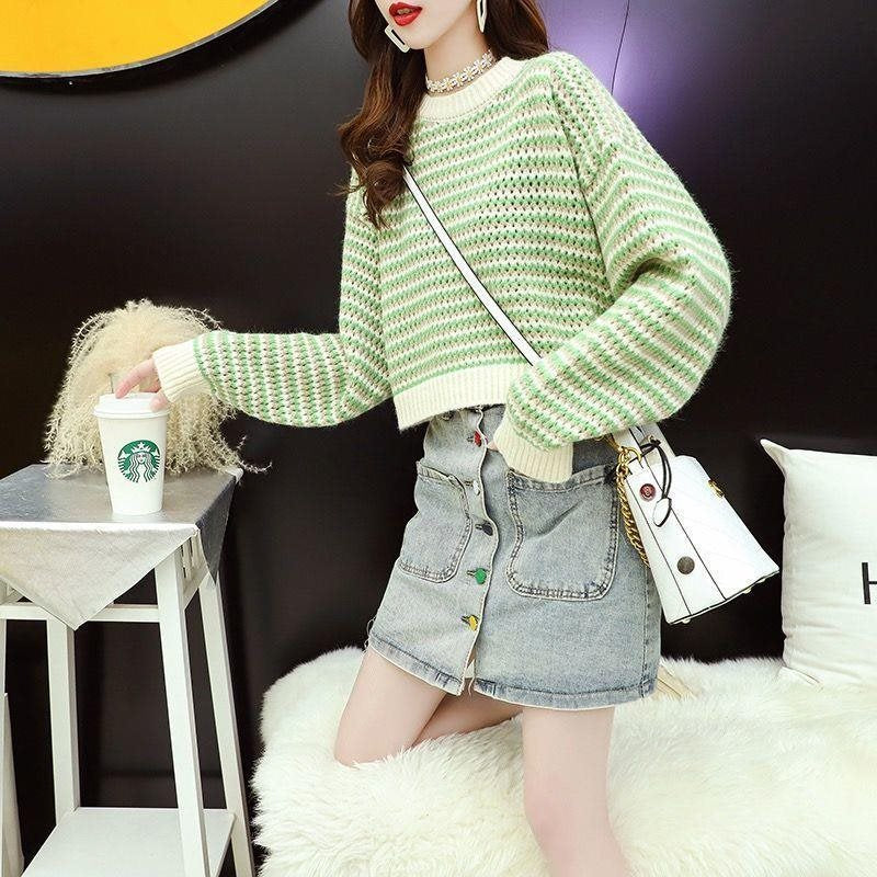 Pull en tricot à vagues pour femmes avec coupe oversized Chic und Stil