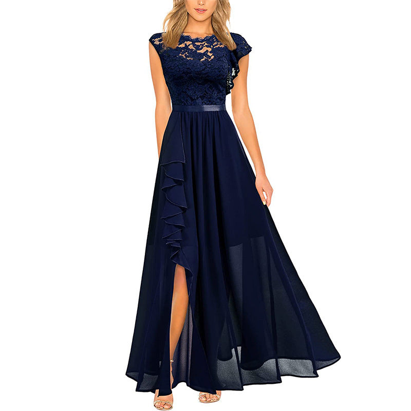 Dames Robe de soirée élégante en dentelle et en chiffon Chic und Stil