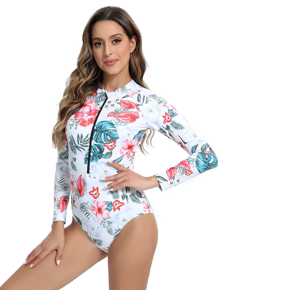 Maillot de bain de protection pour femmes avec fermeture éclair et manches longues Chic und Stil