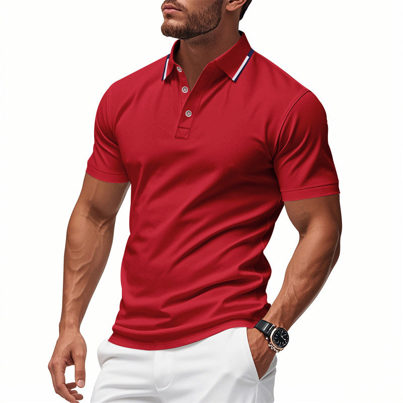 Polo shirt pour hommes avec col structuré et technologie respirante Chic und Stil