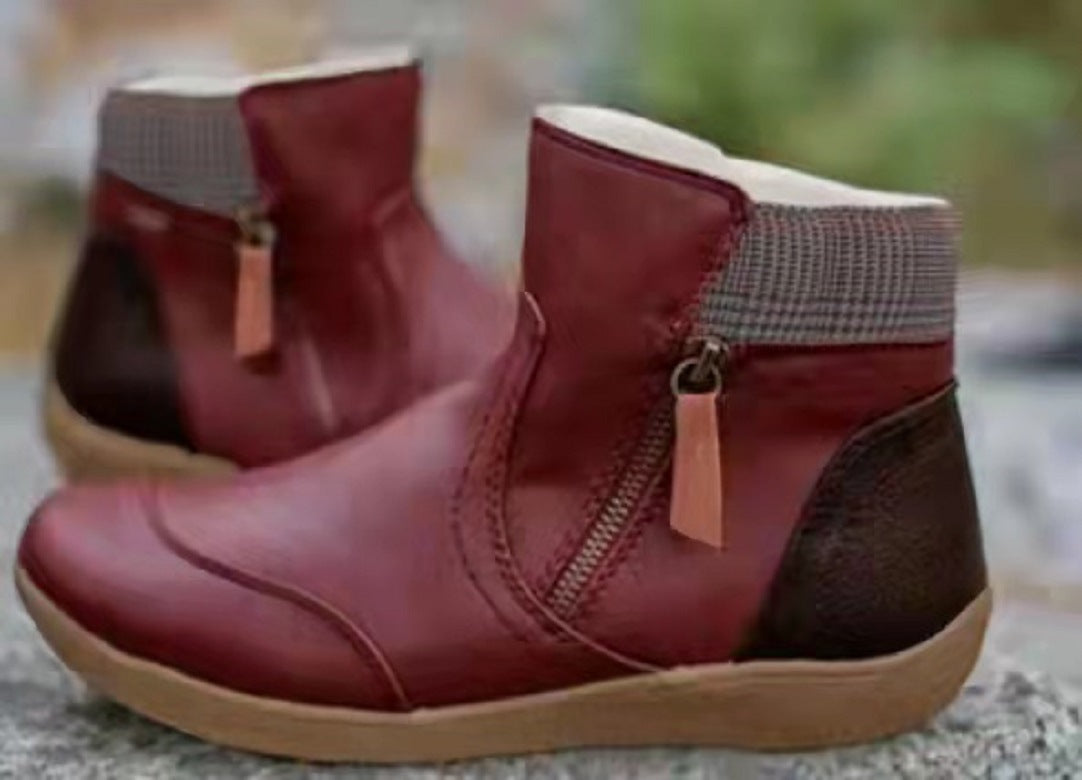 Bottes confortables pour femmes avec fermeture éclair à la mode et semelle ergonomique Chic und Stil