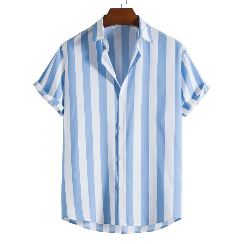Chemise à manches courtes pour hommes avec un motif à rayures tendance et une coupe confortable Chic und Stil