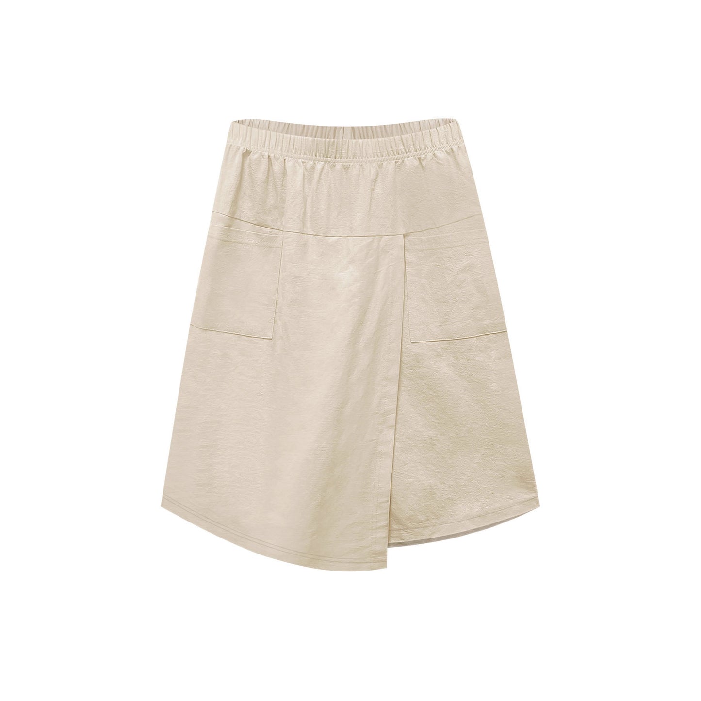 Jupe portefeuille mi-longue pour femmes avec taille élastique et poches pratiques Chic und Stil