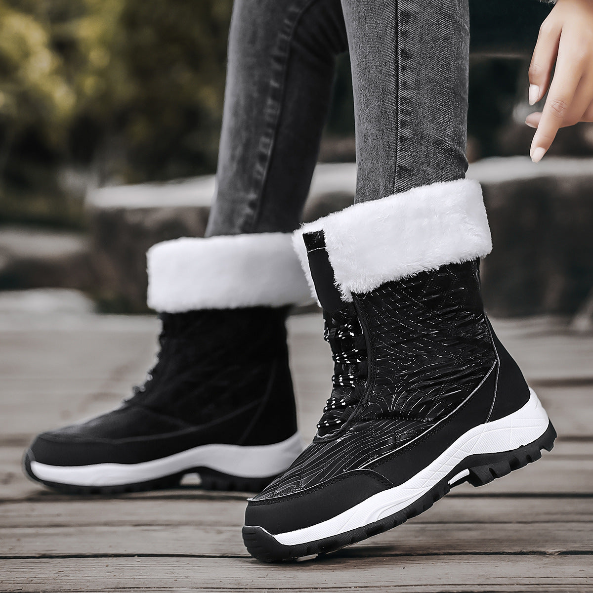 Bottes d'hiver pour femmes avec doublure chaude et semelle antidérapante Chic und Stil