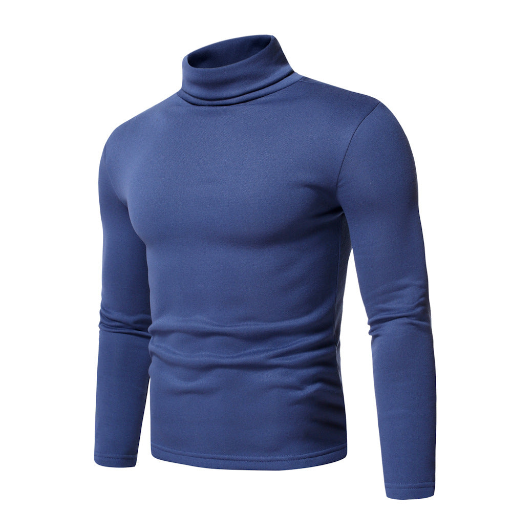 Pull à col roulé pour hommes en mélange de coton de haute qualité avec coupe ajustée Chic und Stil