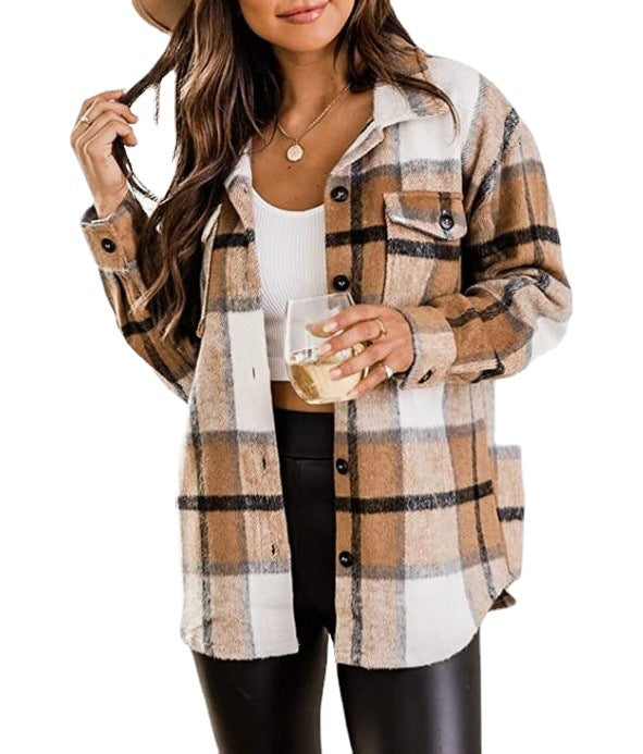 Dames Chemise en flanelle à carreaux Chic und Stil