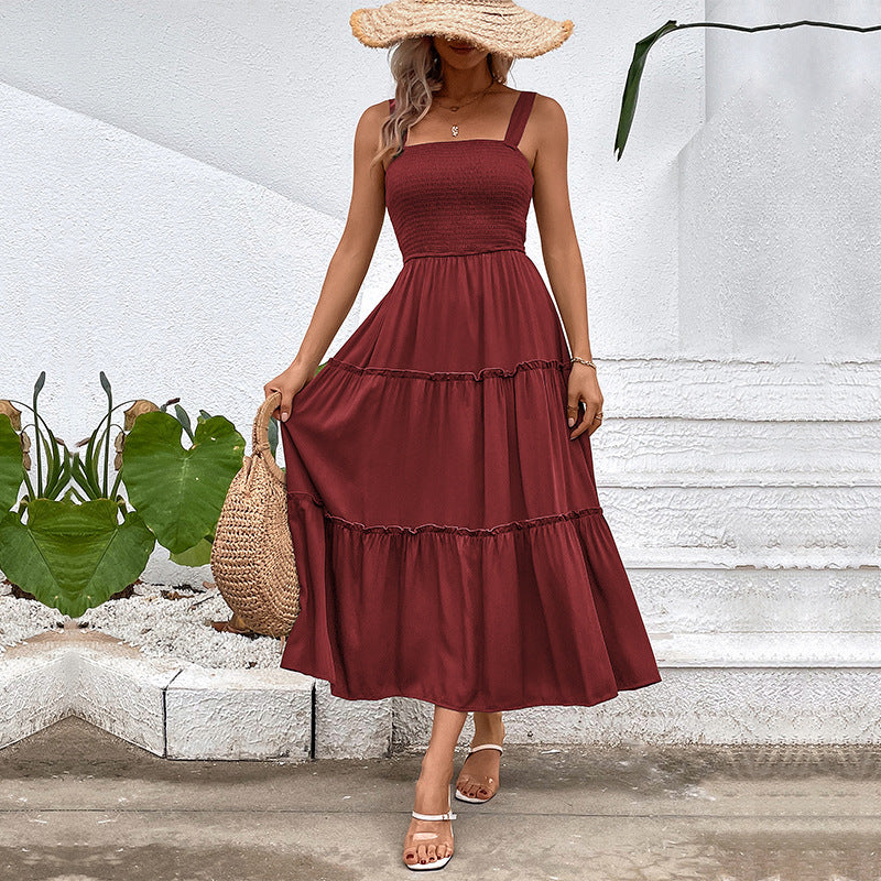 Robe à paliers pour femmes avec haut froncé Chic und Stil
