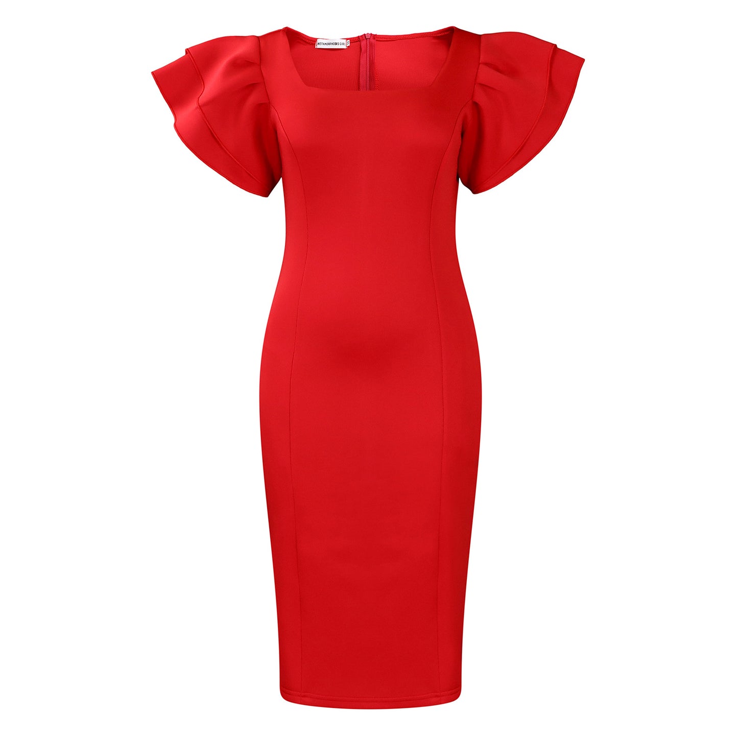 Dames Robe Élégante avec Manches Volumineuses Chic und Stil