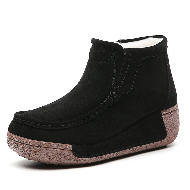 Bottes à tige courte pour dames, confortables, avec doublure chaude et semelle antidérapante Chic und Stil