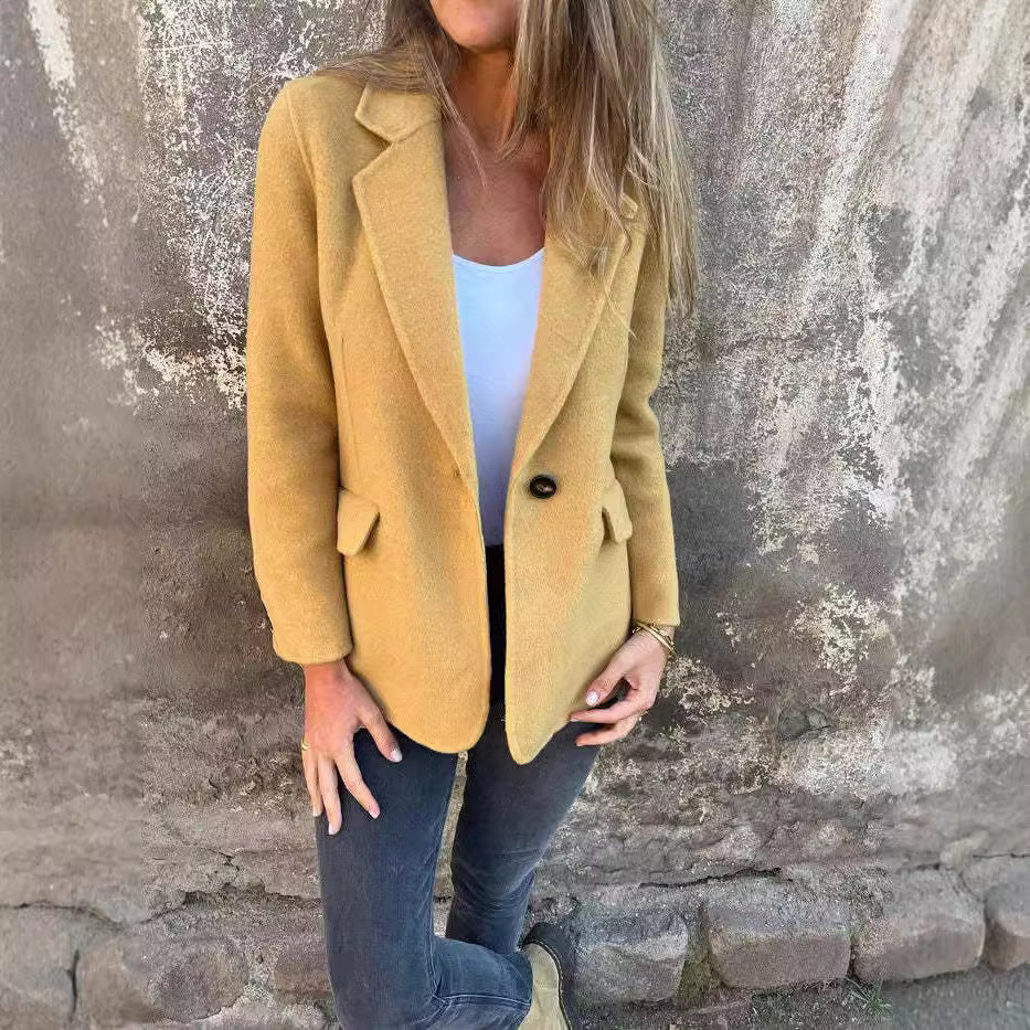 Blazer en boucle élégant pour femmes avec coupe décontractée Chic und Stil