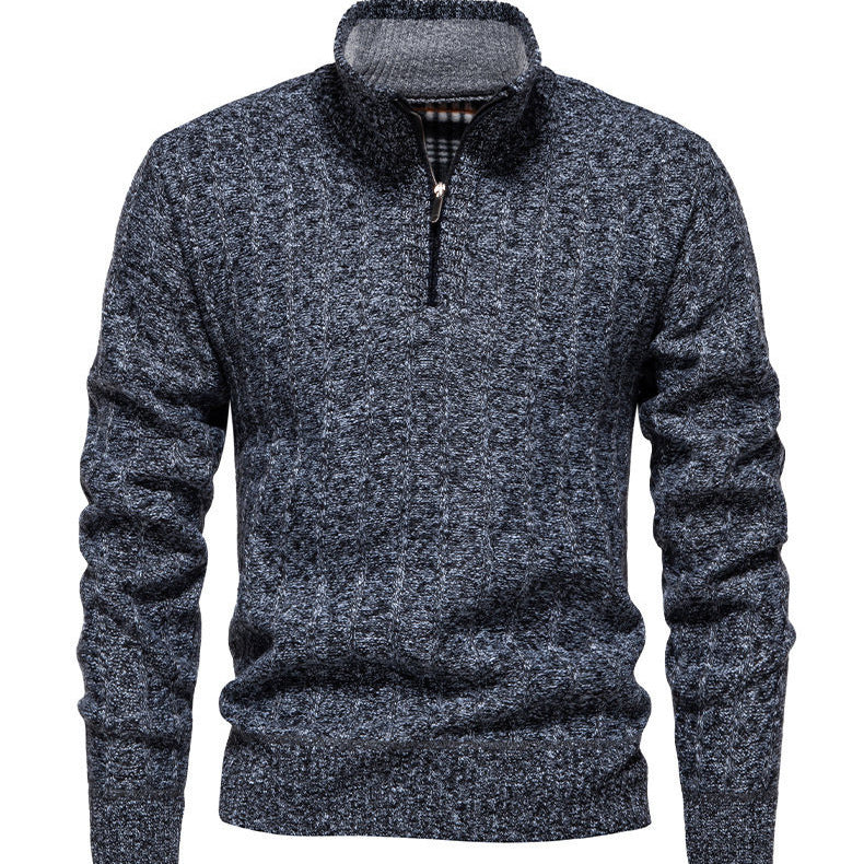 Pull homme avec col montant et fermeture éclair Chic und Stil