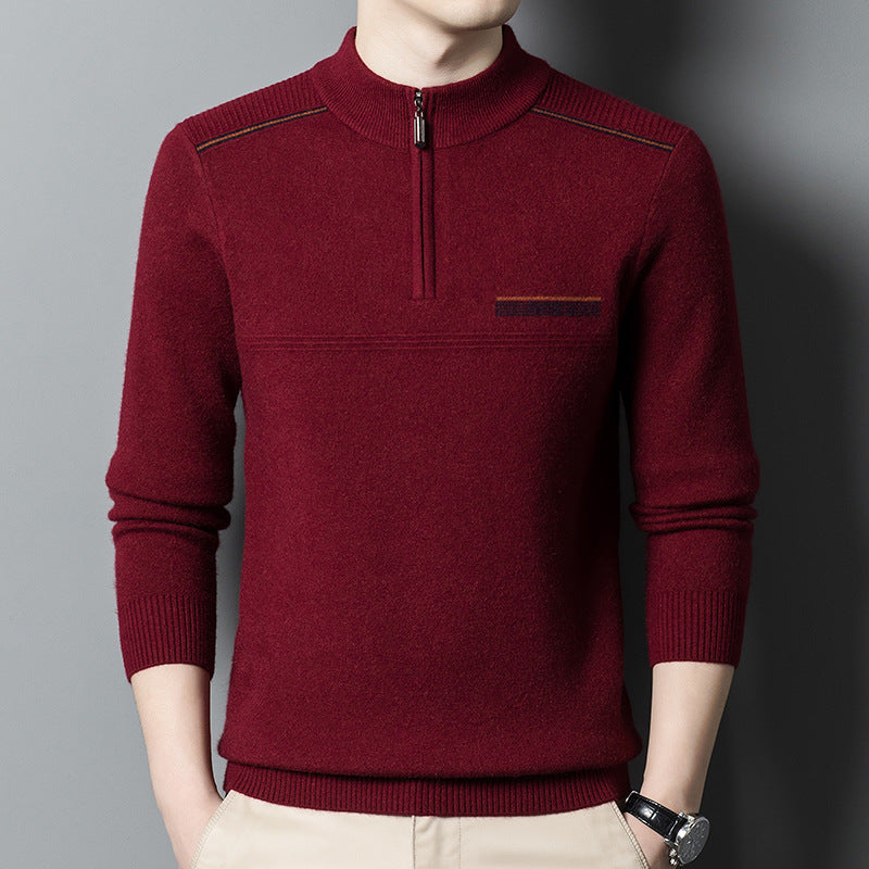 Trendy high collar pullover for men with zipper Chic and Style