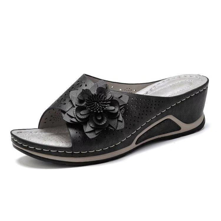 Sandales femmes à la mode avec des détails floraux et semelle confortable Chic und Stil
