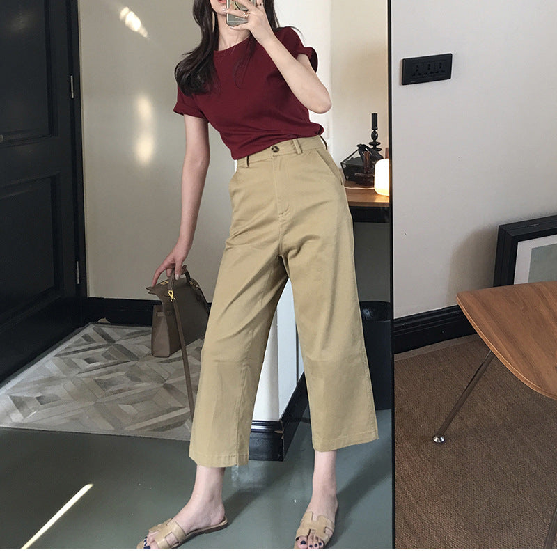 Pantalons larges à taille haute pour femmes Chic und Stil
