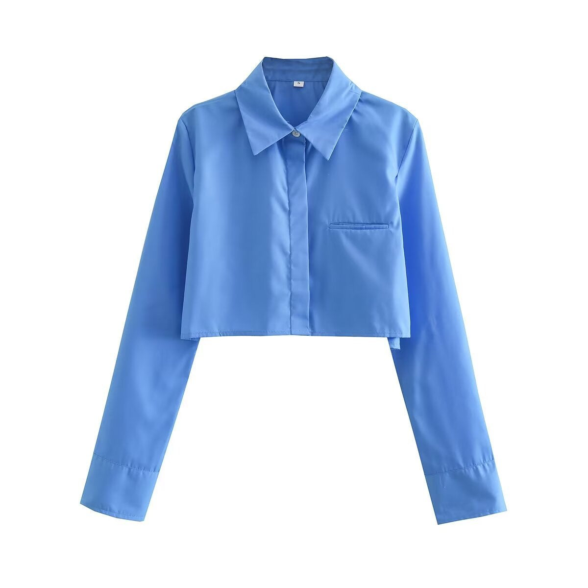 Blouse cropped pour femmes avec col classique et poches poitrine pratiques Chic und Stil