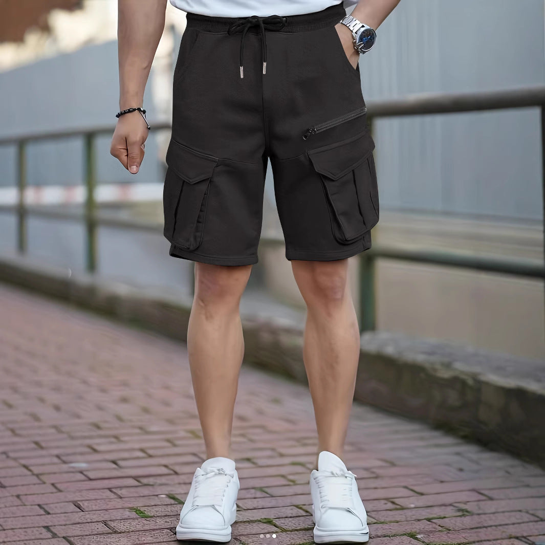 Shorts utilitaires style cargo pour hommes avec design à poches multiples Chic und Stil