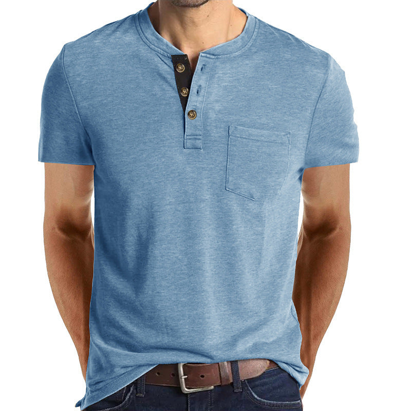 Chemise Henley à manches courtes pour hommes avec détail de poche Chic und Stil