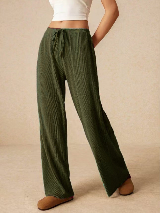 Pantalon de détente ample pour femme avec ceinture élastique et cordon de serrage Chic und Stil