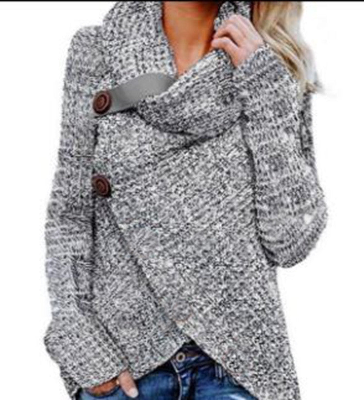 Veste en tricot pour femmes avec fermeture asymétrique et col confortable Chic und Stil