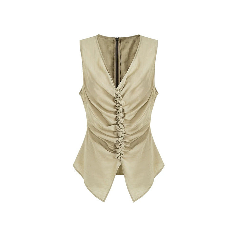 Haut asymétrique froncé pour femme Chic und Stil