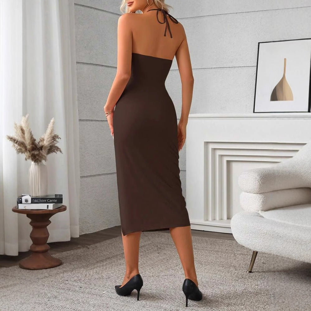 Robe maxi femme avec des découpes raffinées et une fente latérale Chic und Stil