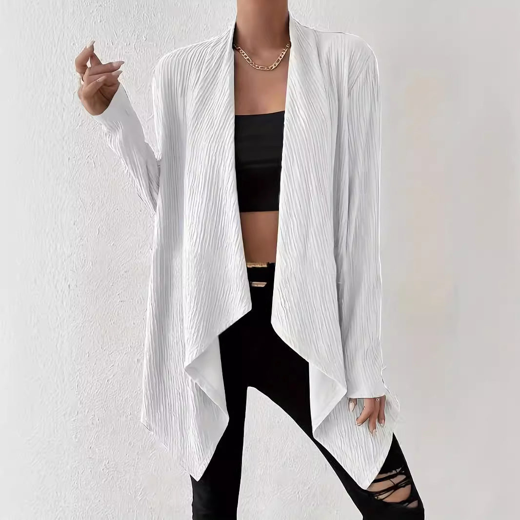 Dame Veste en tricot décontractée avec motif gaufré moderne Chic und Stil