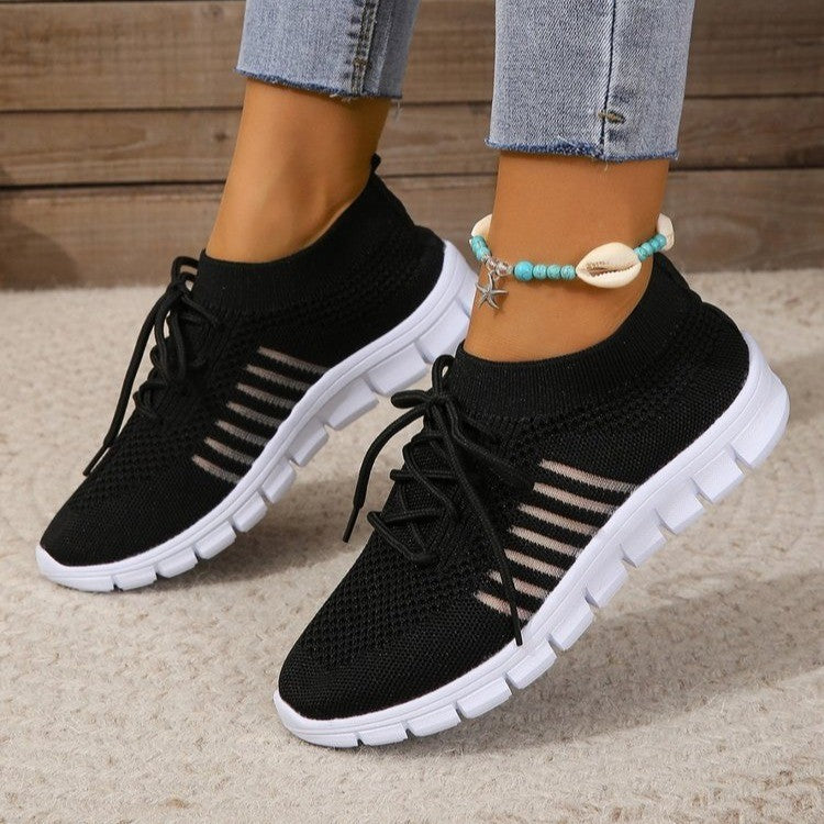 Baskets de sport pour femmes avec dessus en tricot respirant Chic und Stil