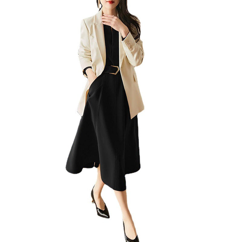 Robe midi élégante pour femmes avec ceinture Chic und Stil